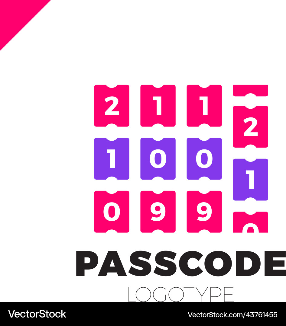 Enter pin code or password icon security number vector image