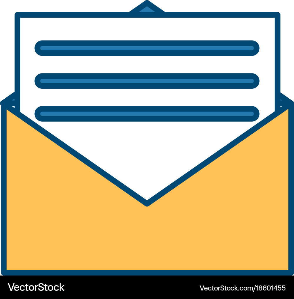 Envelope open symbol Vector Image