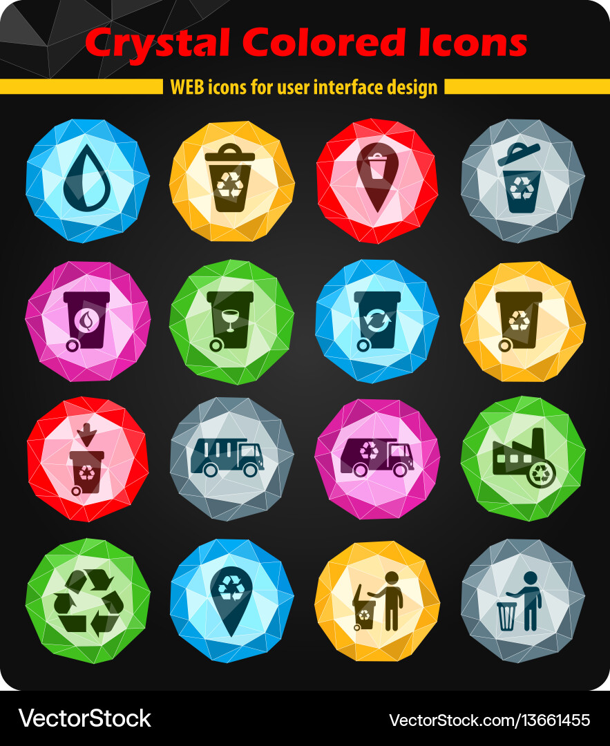 Garbage simply icons vector image
