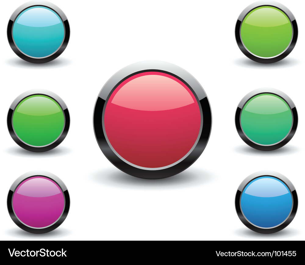 Glossy buttons vector image