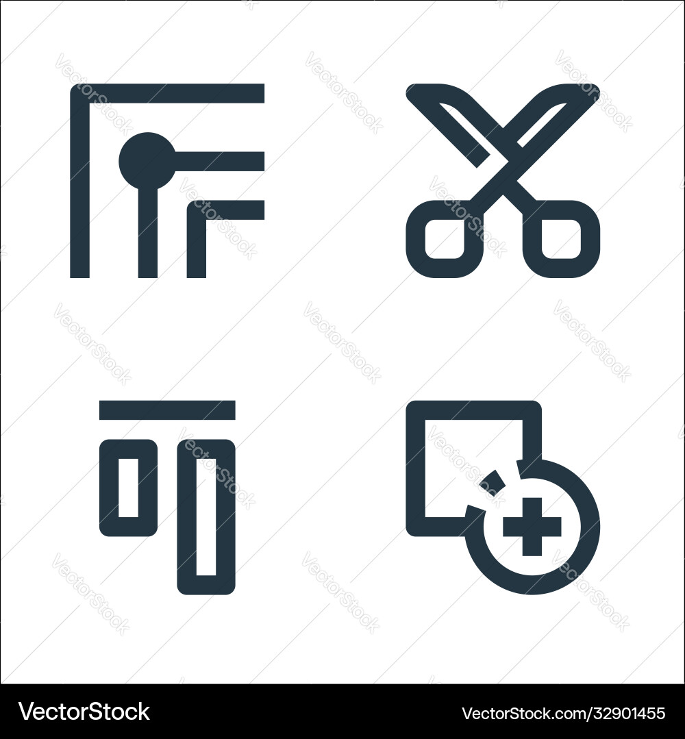 Graphic design line icons linear set quality Graphic design line icons linear set quality vector image