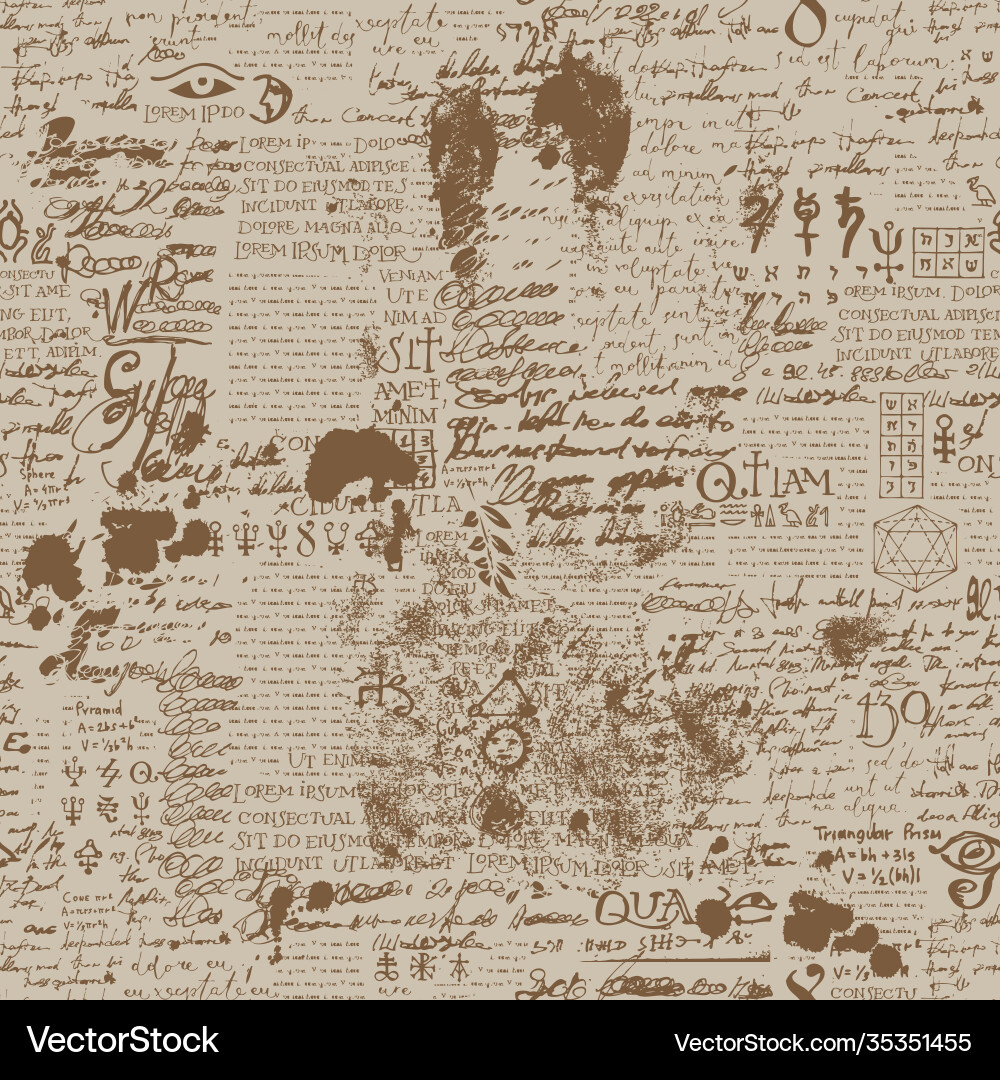 Grunge Scribble Text Pattern Vector Image