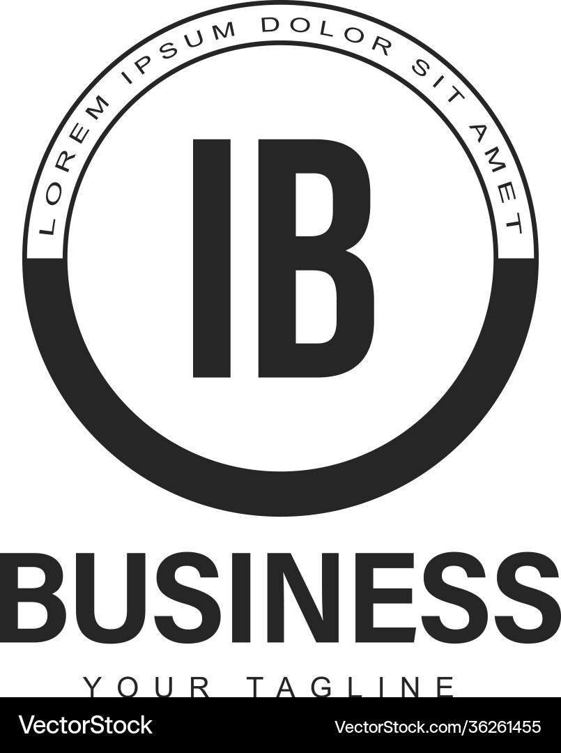 Ib initial a logo design with abstract style Vector Image