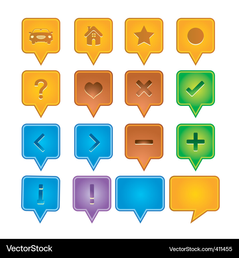 Map Pointer Icons vector image