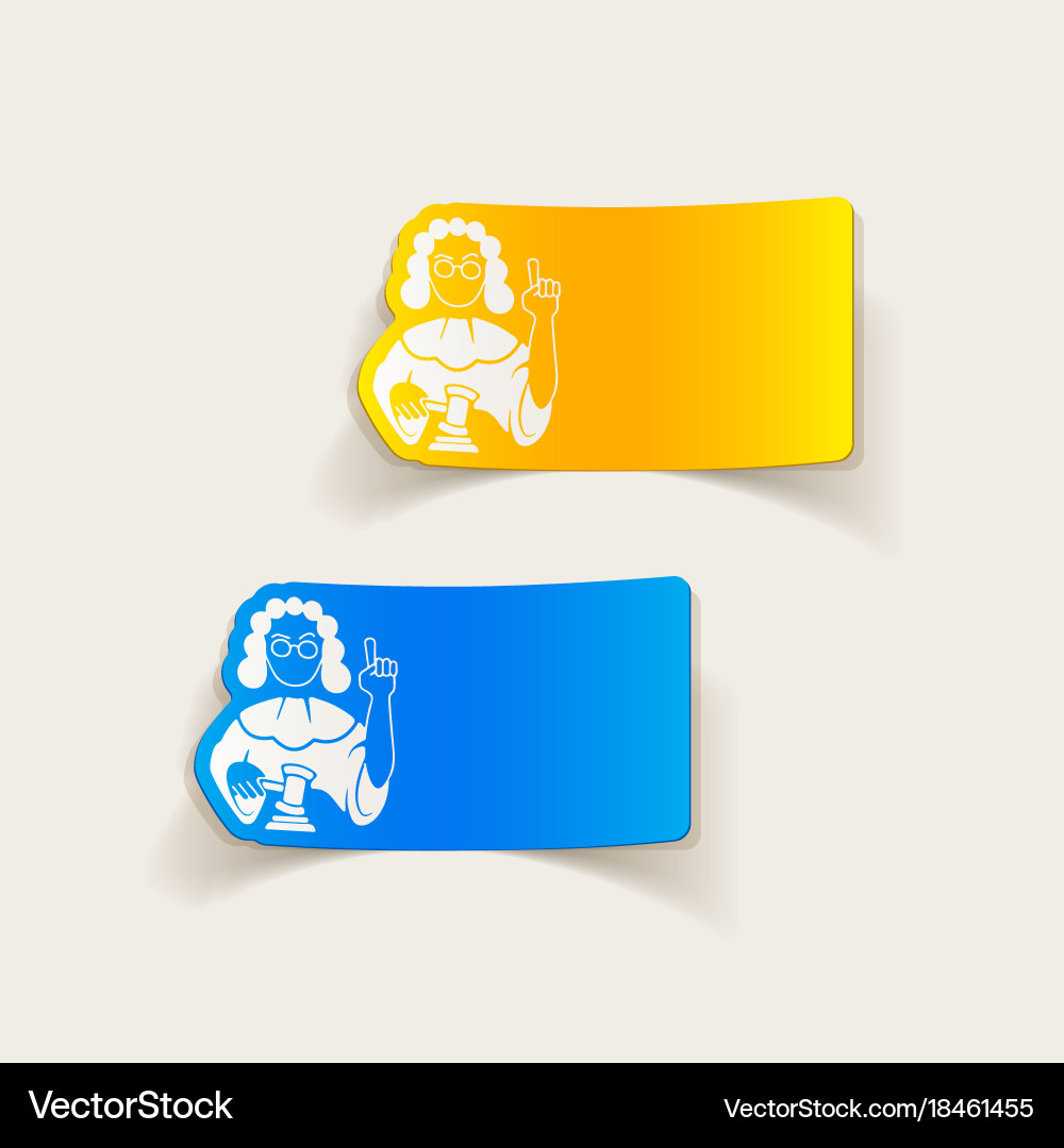 Realistic design element judge vector image