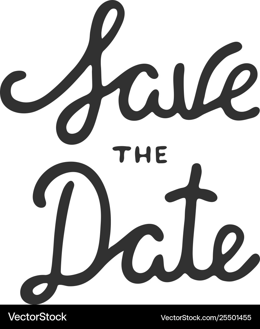 Save date invite card template with modern Vector Image