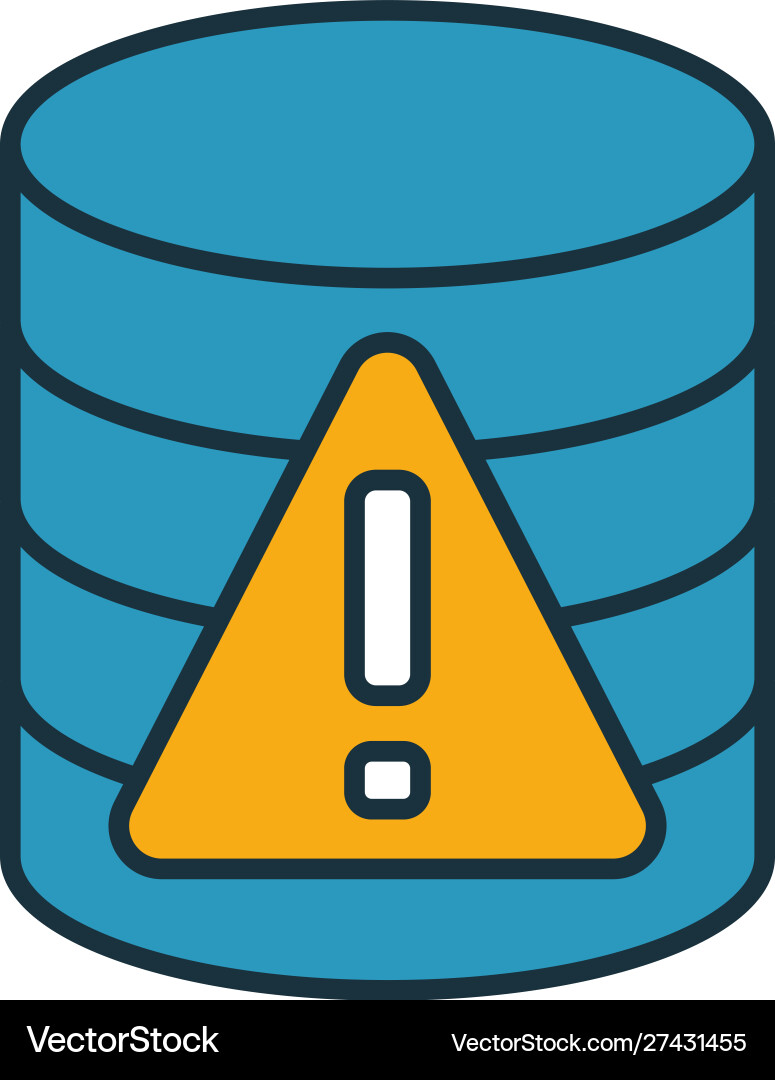 Server error icon outline filled creative element Vector Image