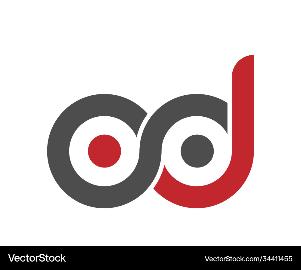Stylized lowercase letters o and b are linked Stylized lowercase letters o and b are linked vector image