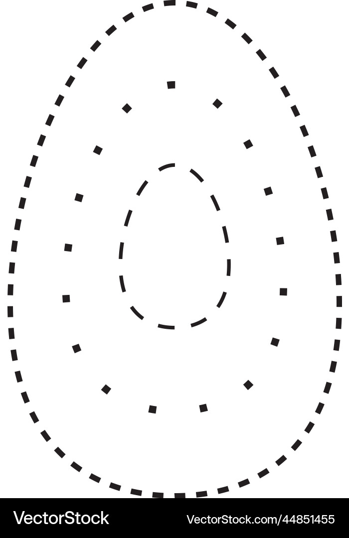 Tracing oval shape symbol dashed and dotted Tracing oval shape symbol dashed and dotted Vector Image
