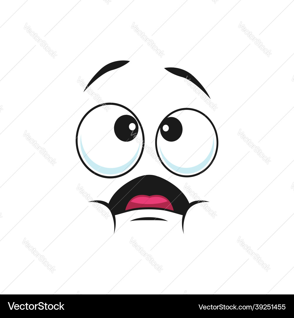 Verwöhnte unsure erstaunte Emoticon mit popped Augen Verwöhnte unsure erstaunte Emoticon mit popped Augen vektorbild