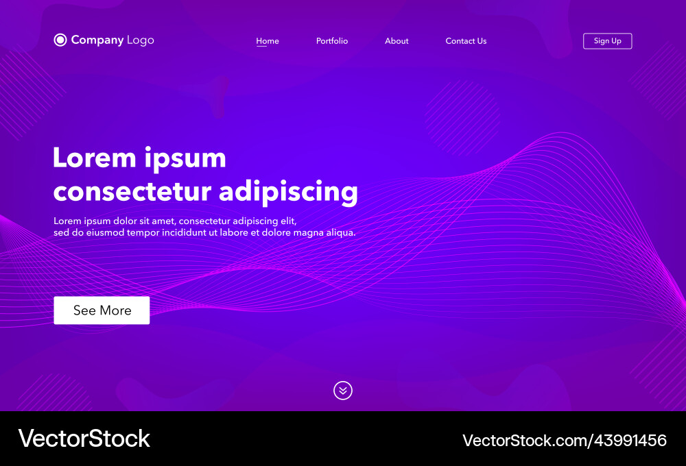 Abstract background website landing page template Abstract background website landing page template vector image