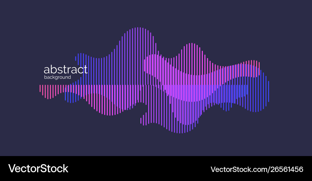 Abstract element with dynamic linear waves vector image