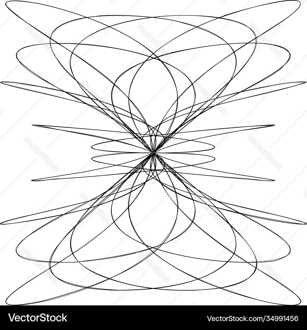 Abstract knot design element random intersecting Abstract knot design element random intersecting vector image