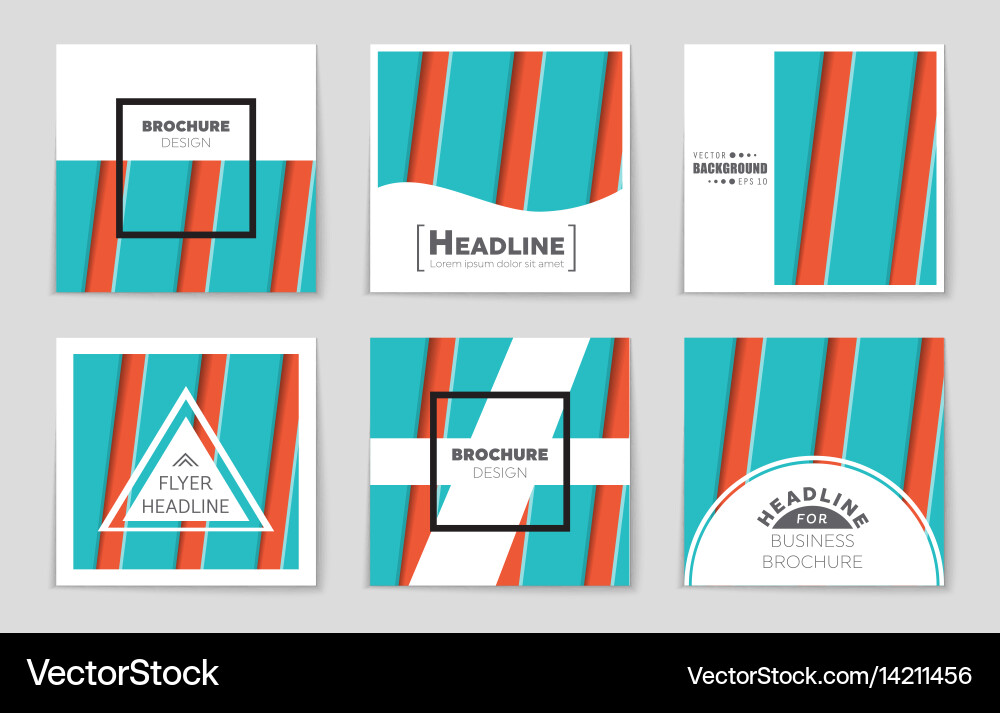 Abstract layout background set for art Vector Image