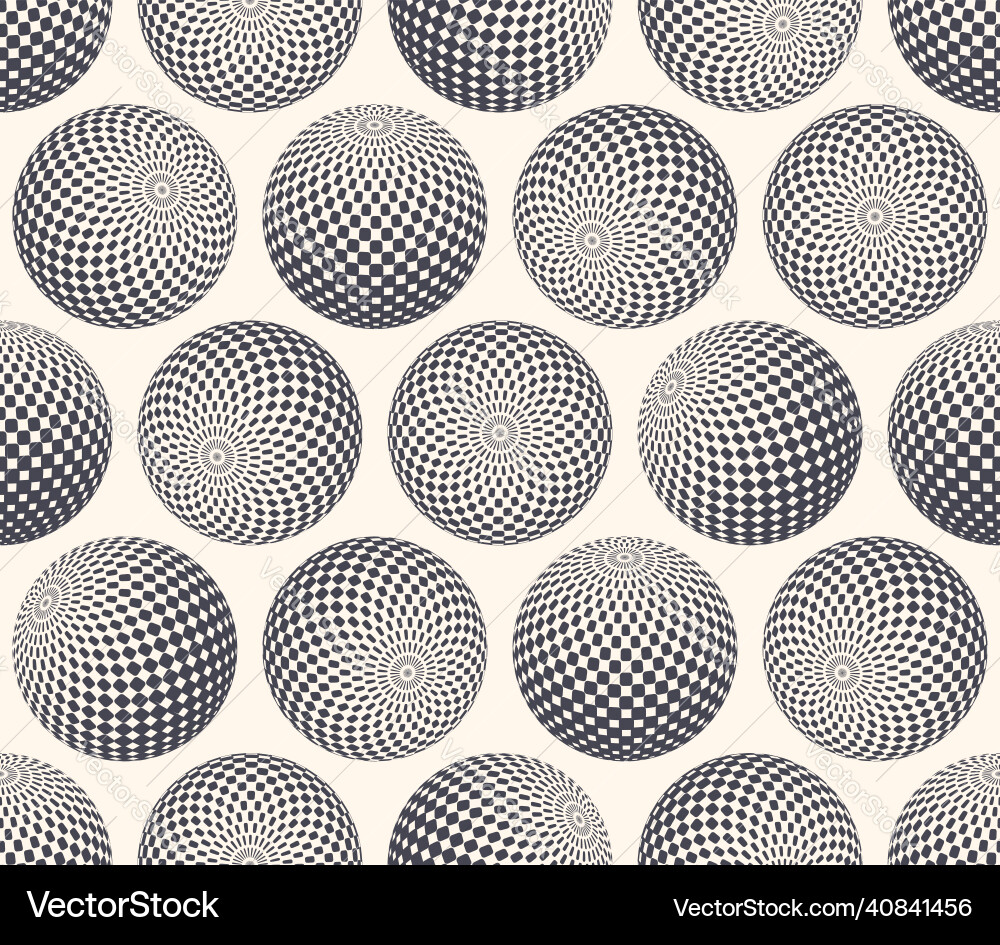 Balls with checker pattern seamless Vector Image