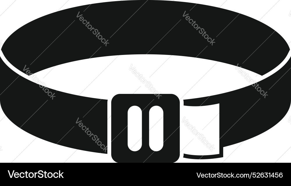 Black belt with metal buckle fastening Royalty Free Vector