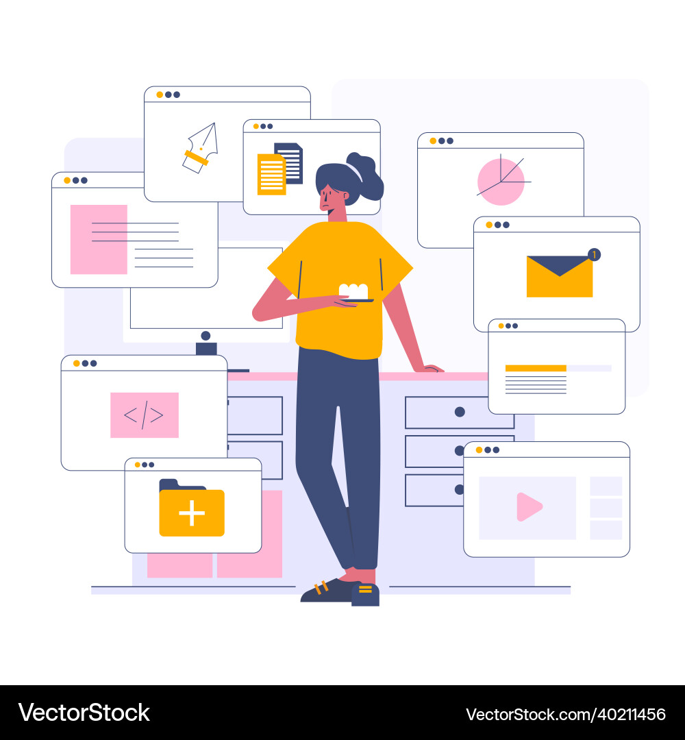 Check out online media and mailing web template Check out online media and mailing web template vector image