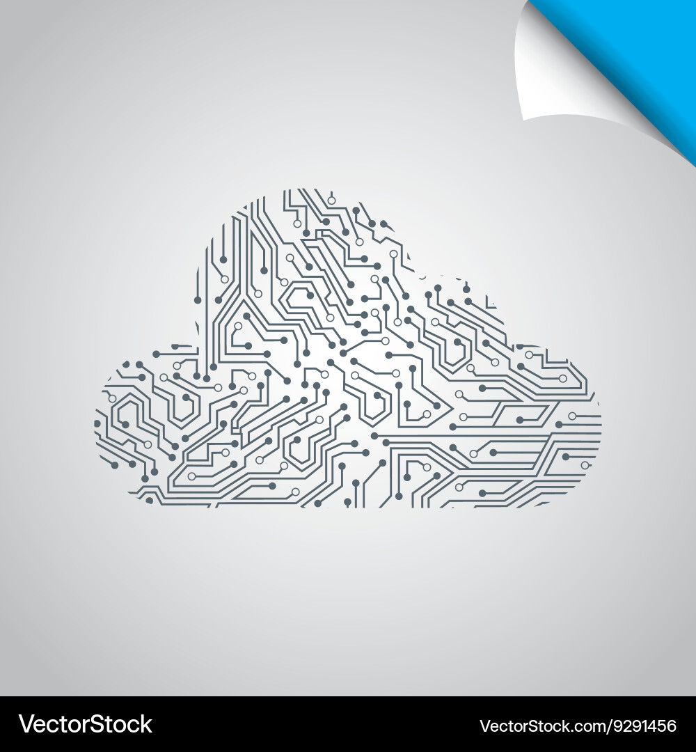 Cloud computing design vector image