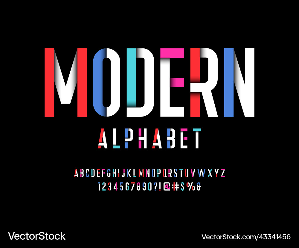 Colorful Alphabet Set Vector Image