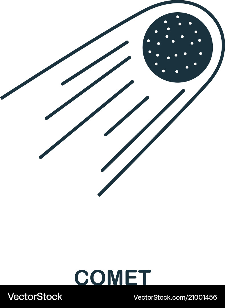 Comet icon flat style design ui Vector Image