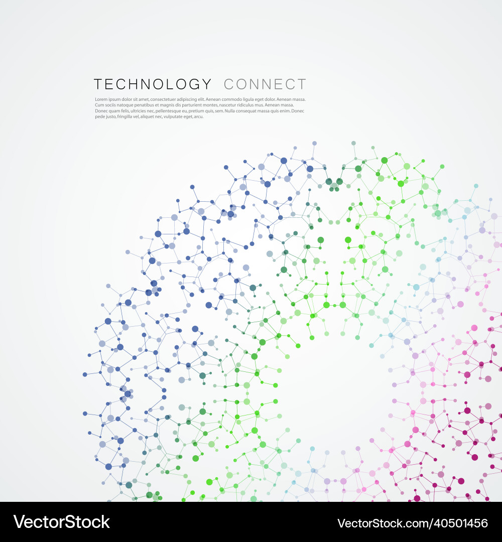 Connected Dots Network Structure vector image