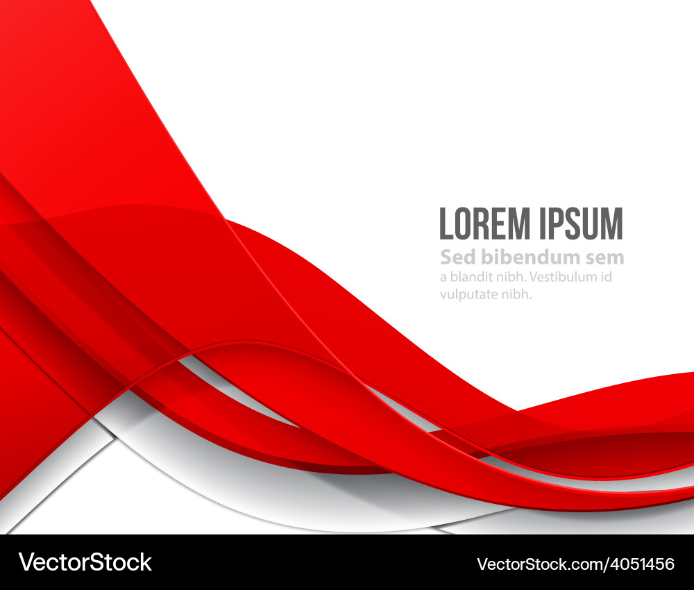 Curved Red Lines Background vector image