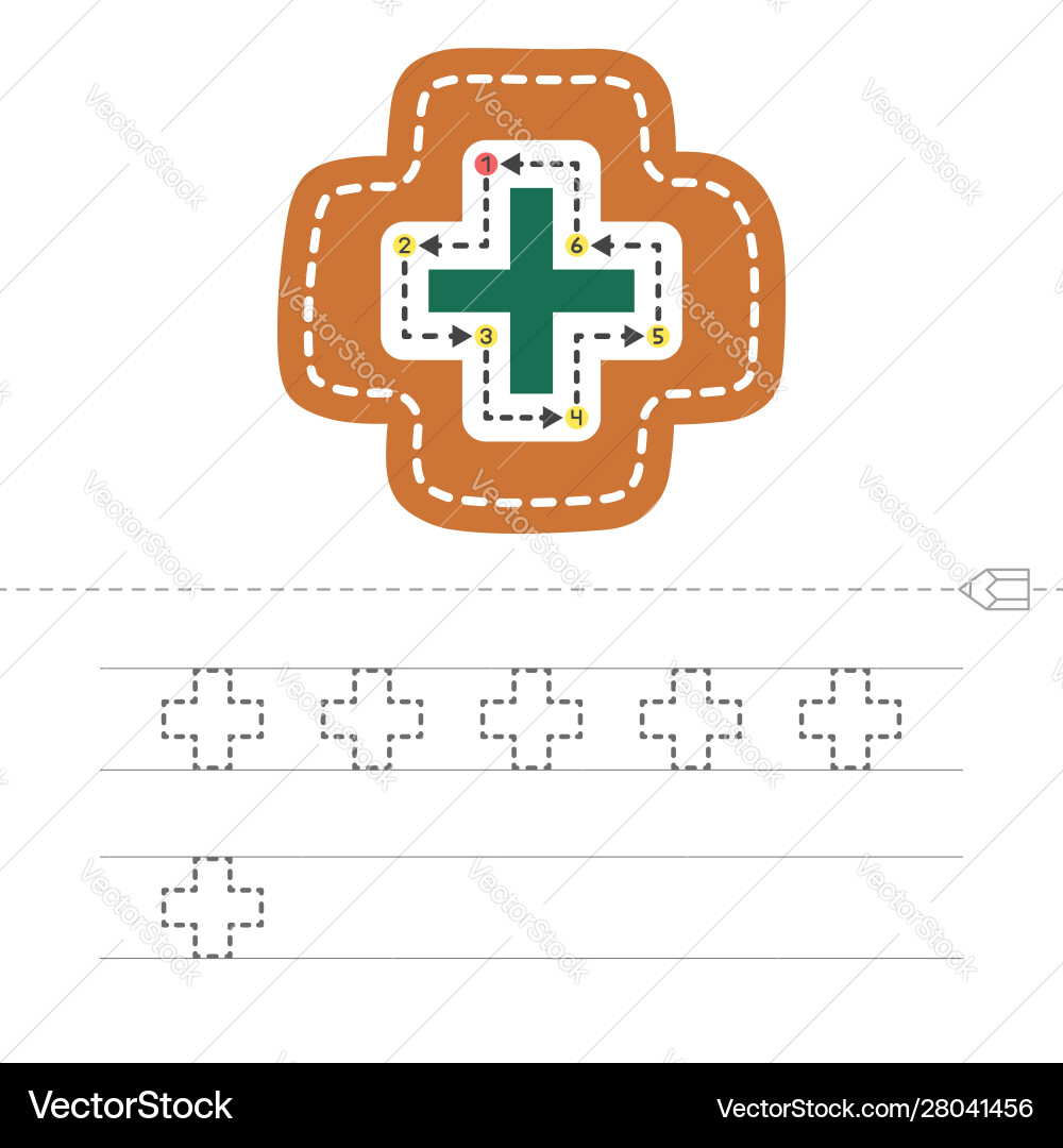 Draw a cross Draw a cross vector image