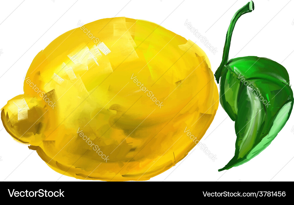 Fruit lemon hand drawn Royalty Free Vector Image