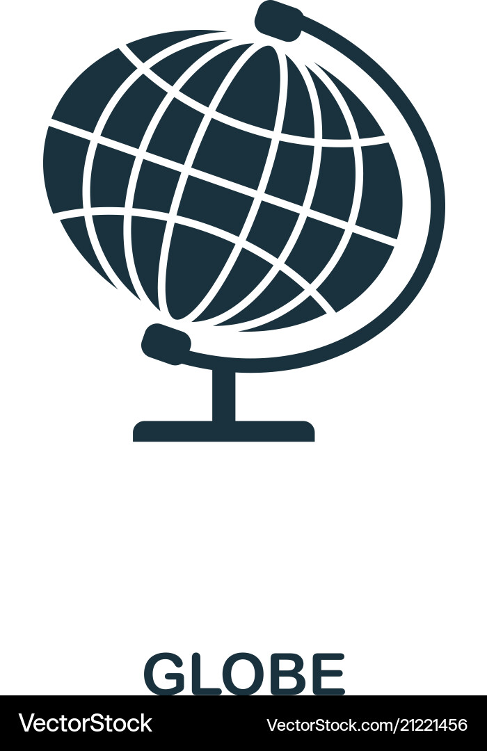 Globe icon line style design ui Globe icon line style design ui vector image