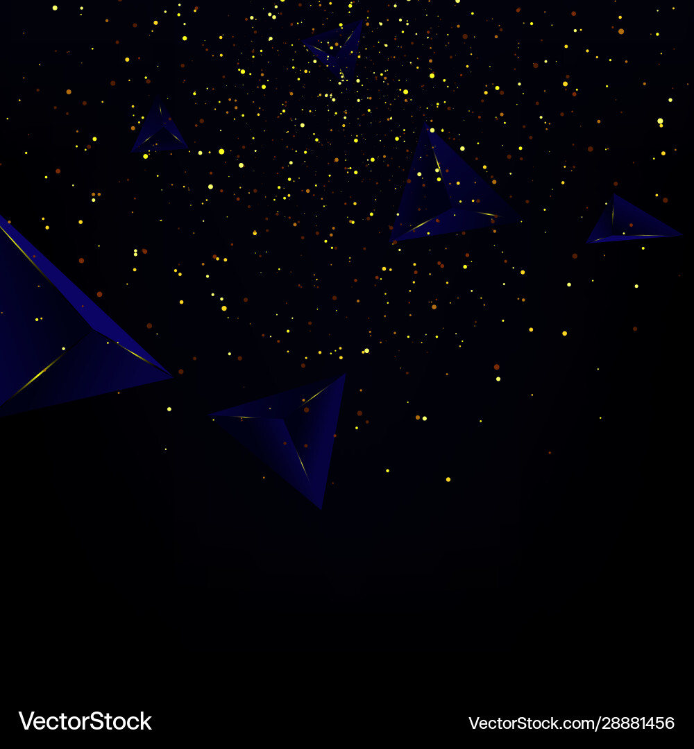 Gold glitter texture on a black background Vector Image