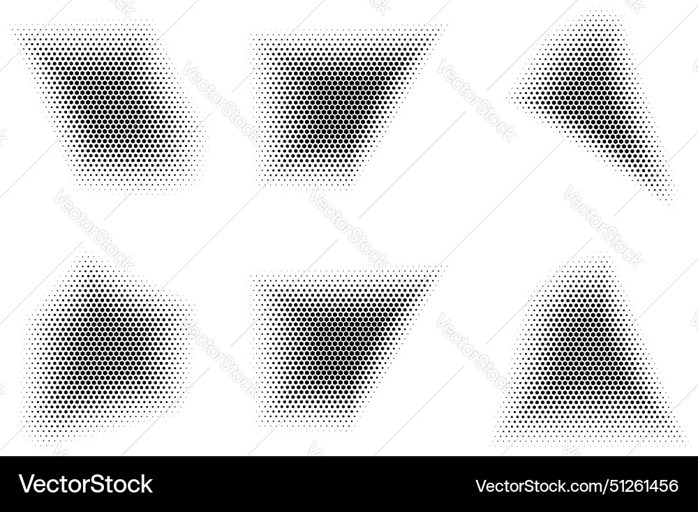 Halftone hexagon pattern reprographic technique Halftone hexagon pattern reprographic technique vector image