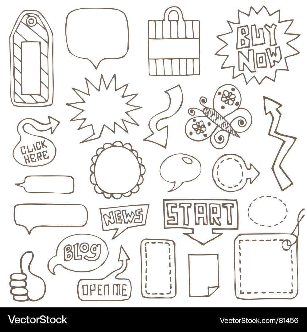 Hand drawn design elements Royalty Free Vector Image