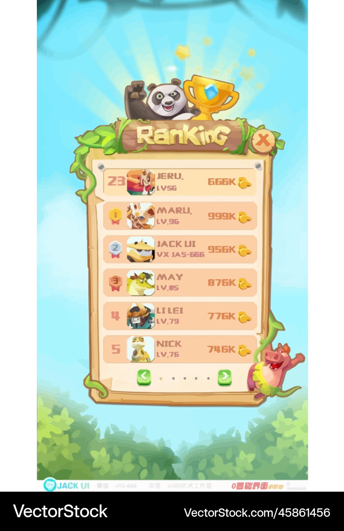 Level Button Game UI Pop-up Icons vector image