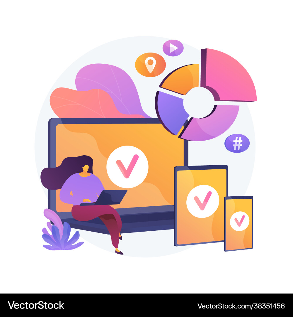 Log in into several devices concept metaphor vector image