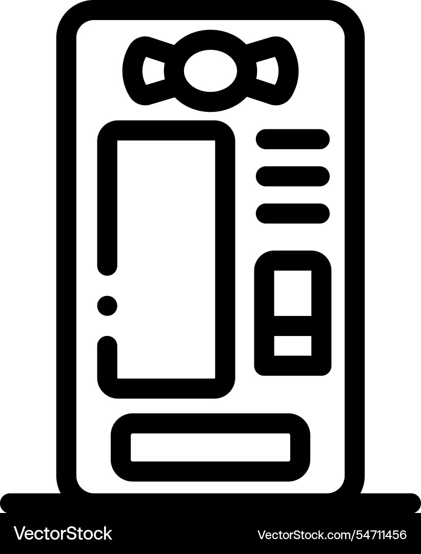 Machine icon thin linear style design isolated Machine icon thin linear style design isolated vector image