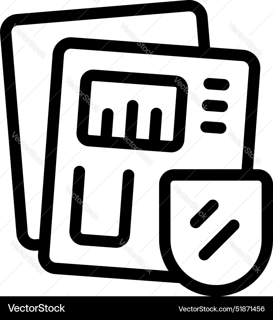 Protecting sensitive data with secure document Vector Image
