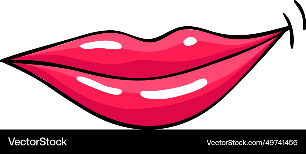 Red Lips weibliche Frau exprimiert Emotion Schönheit Red Lips weibliche Frau exprimiert Emotion Schönheit vektorbild