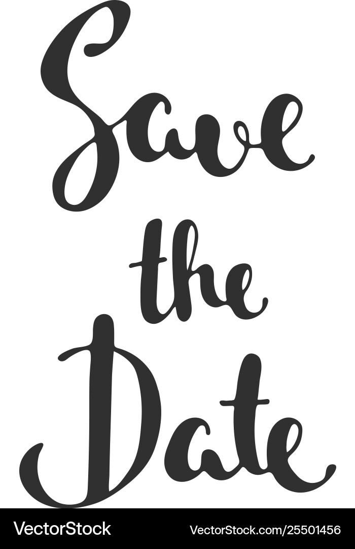 Save date invite card template with modern vector image