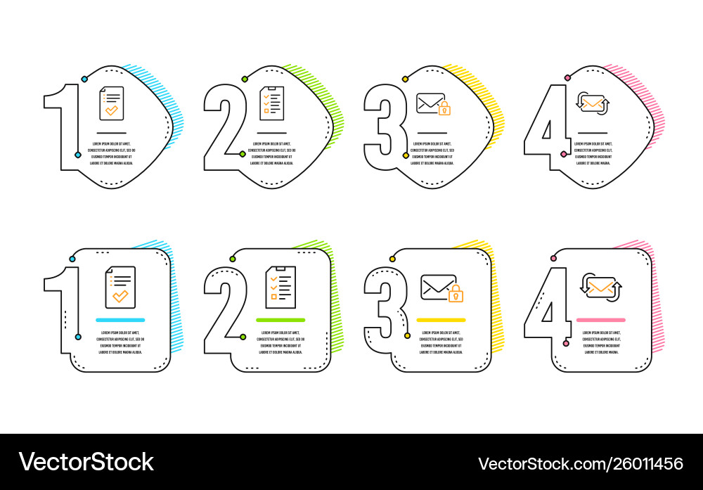Secure mail approved checklist and interview Secure mail approved checklist and interview vector image