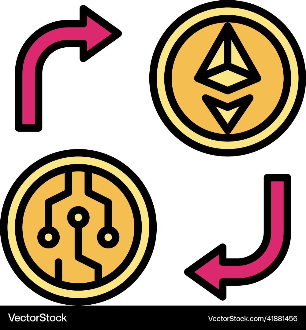 Swap icon crypto related – Royalty-Free Vector | VectorStock
