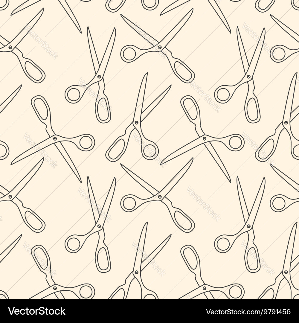 Tailor Scissors Pattern Vector Image