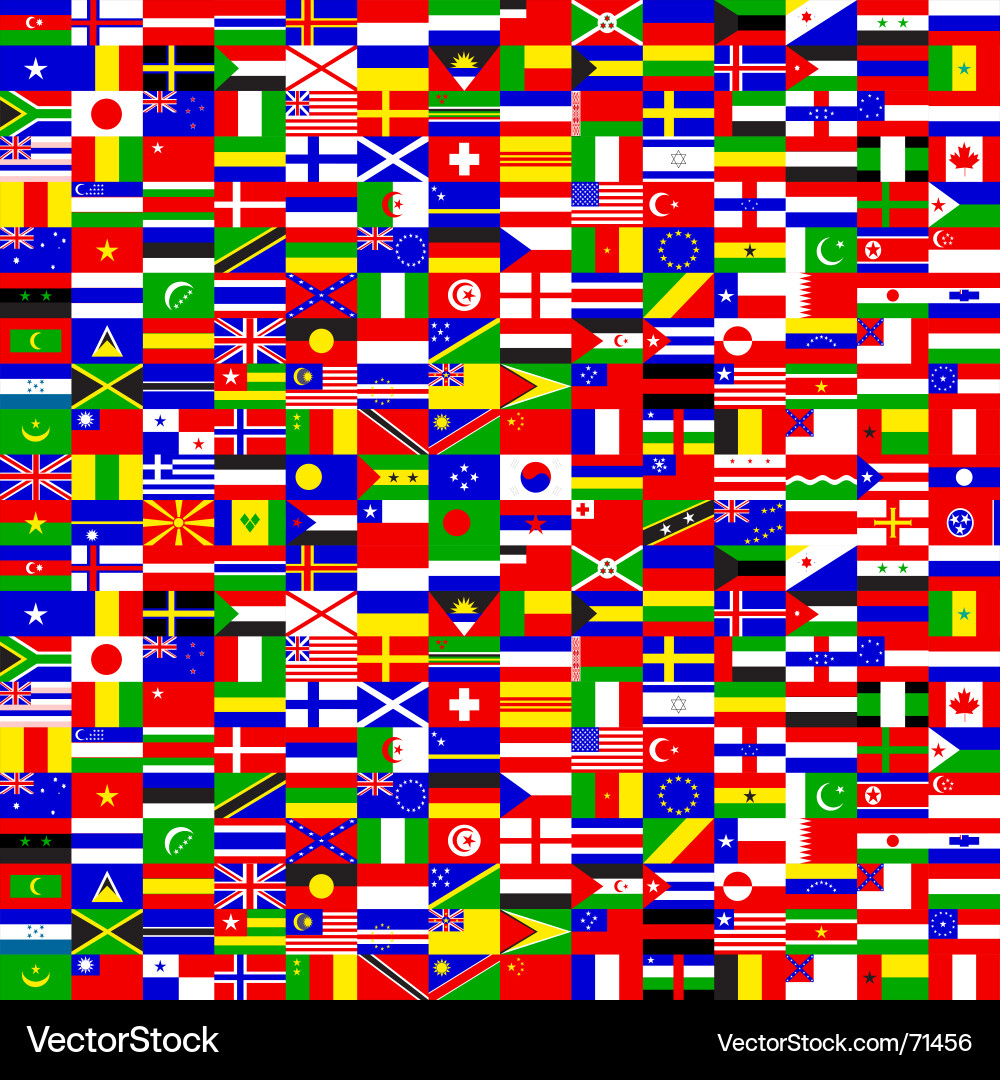 World Flags Pattern vector image