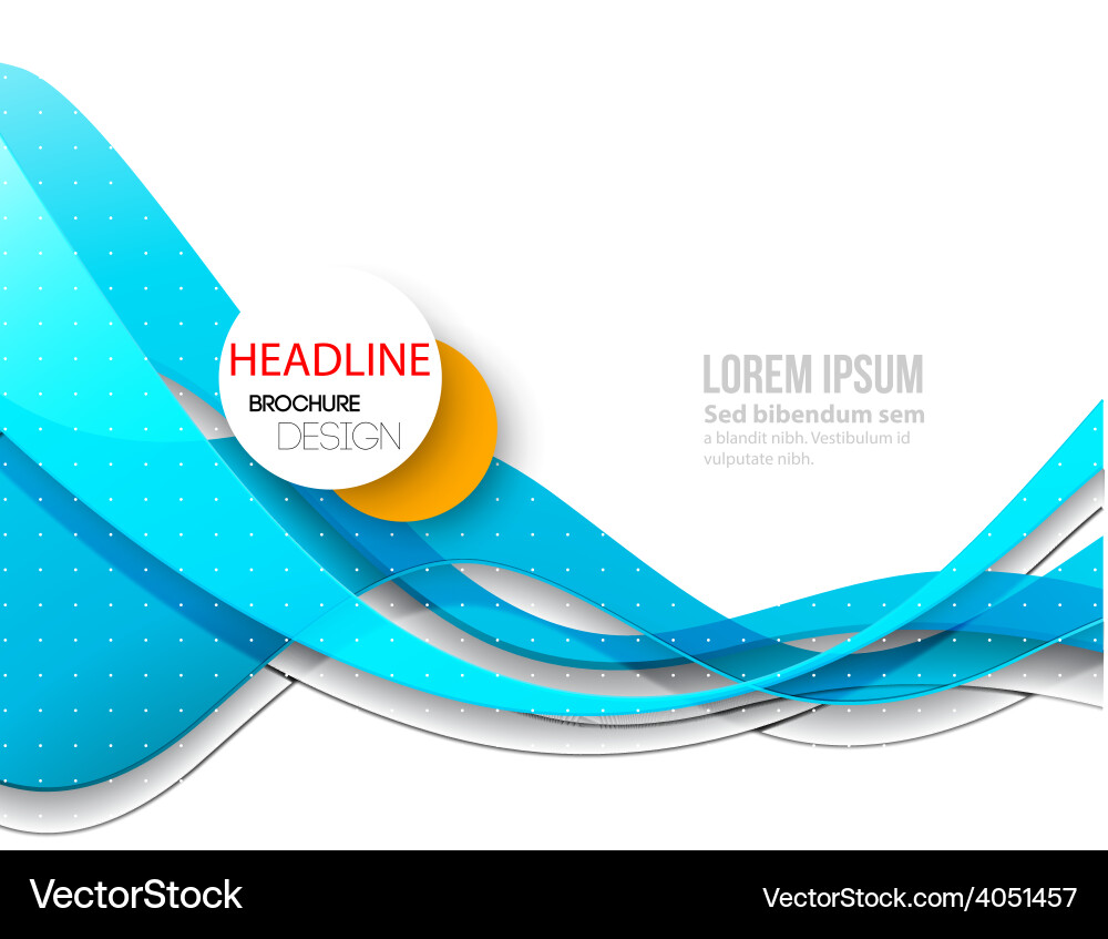 Abstract curved lines background template vector image