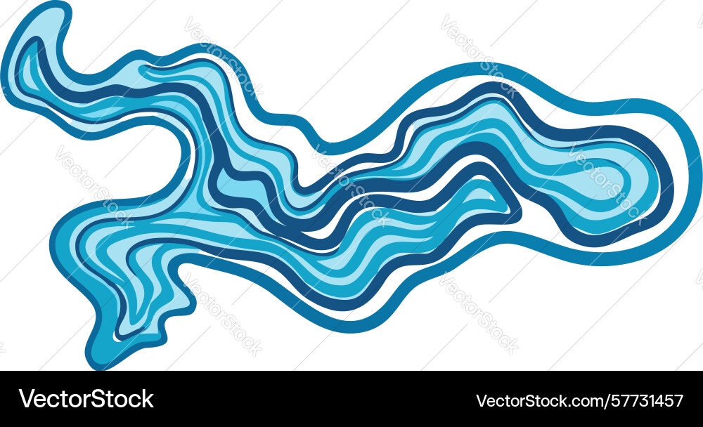 Abstract water blob fluid shape dynamic element vector image