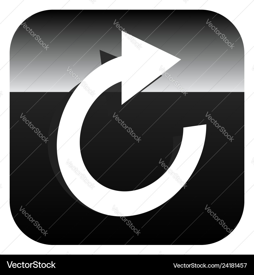 Circular arrow icon revolve rotate iteration Circular arrow icon revolve rotate iteration vector image