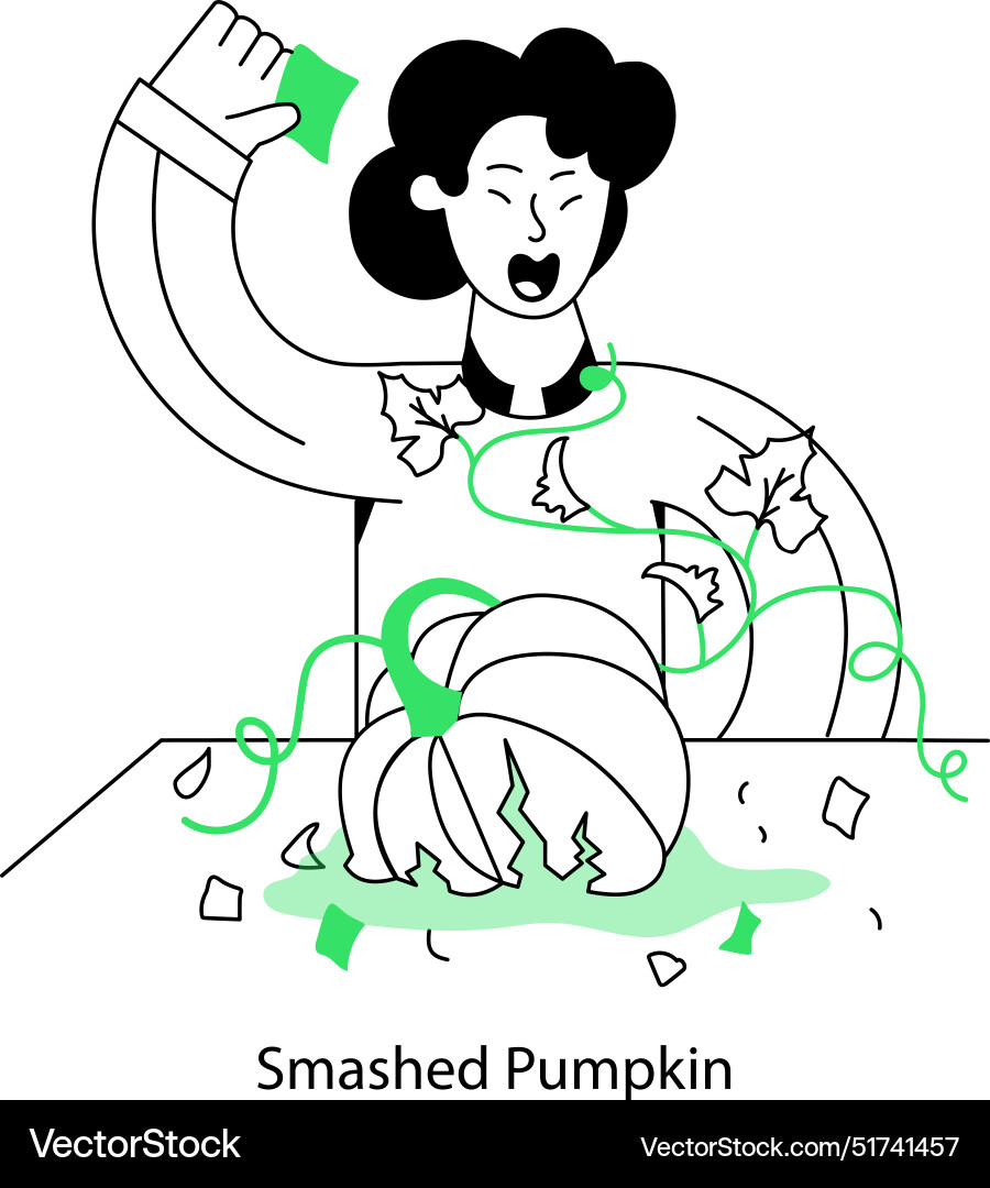 Easy to edit linear mini of smashed p vector image
