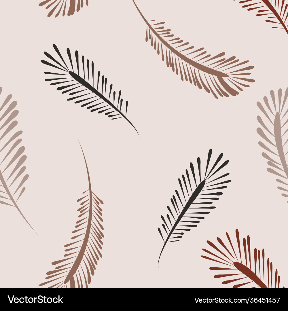 Feather seamless pattern in boho Vector Image