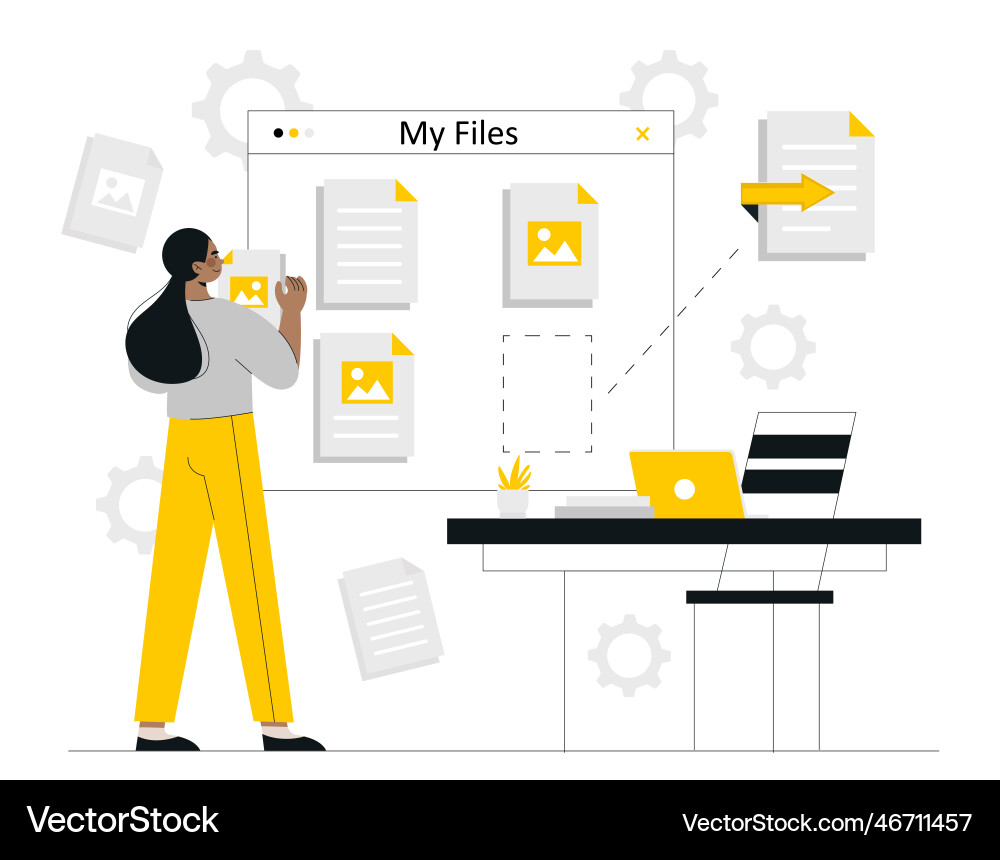Files sent concept Vector Image