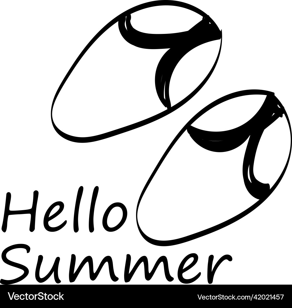 Hand drawn hello summer background for print Hand drawn hello summer background for print vector image