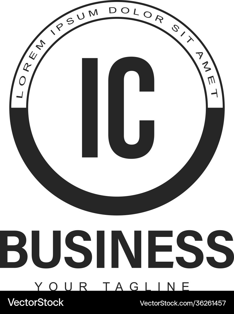 Ic initial a logo design with abstract style Ic initial a logo design with abstract style Vector Image